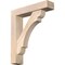 Ekena Millwork Olympic Block Smooth Bracket w/ Offset Brace, Douglas Fir, 5 1/2"W x 24"D x 28"H BKT0604X24X28OLY05SDF - alternate 1